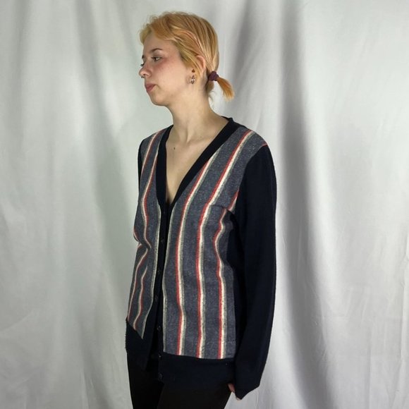 J. Crew Navy Cardigan with Cashmere - Picture 2 of 12